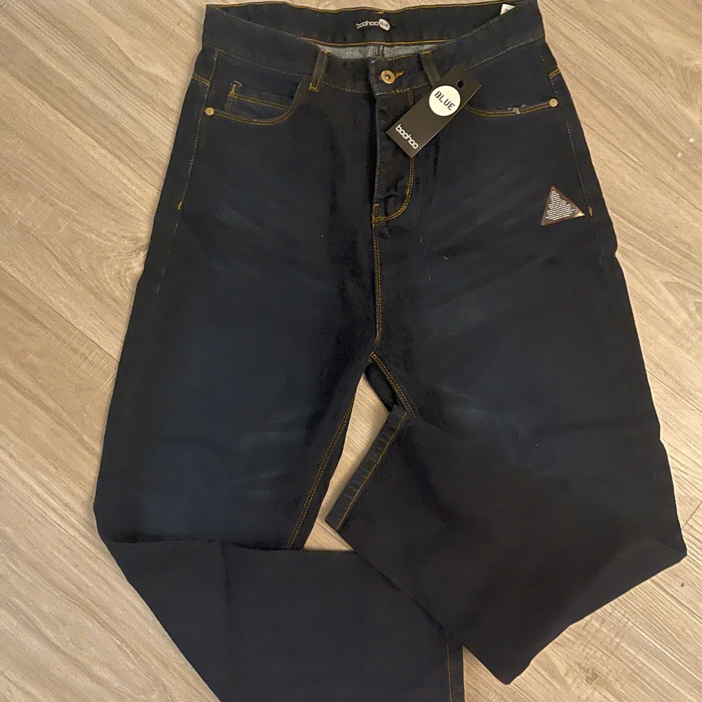NEW with tags BOOHOO jeans (dark blue) petite size 12